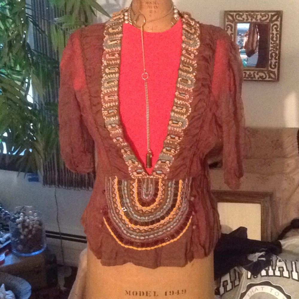 Fab sheer crepe top